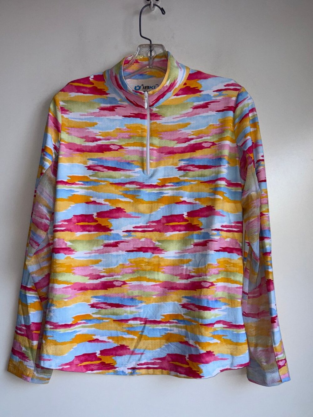 IBKUL Long Sleeve 1/4 Zip Golf Top Size Large